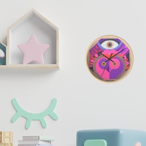 Zodiac Wall Clock, Wooden Wall Clock, Virgo Zodiac Clock, Modern Art Deco Clock, Boho Wall Clock, Zodiac Gifts, Room Wall Décor Gifts