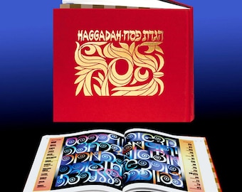 Passover Haggadah Hebrew English Illustrated | Jewish Haggadah for Seder Night | Pesach Haggadah Book | Judaica Gift | Passover Gift