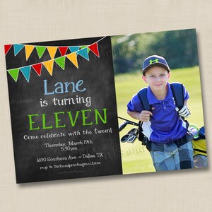 Come Celebrate Tween Birthday Party Custom Photo Card Invitation Design - any age