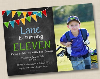 Come Celebrate Tween Birthday Party Custom Photo Card Invitation Design - any age