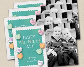 Sweet On You Valentine's Day Custom 4x6 Photo Card Printable Design