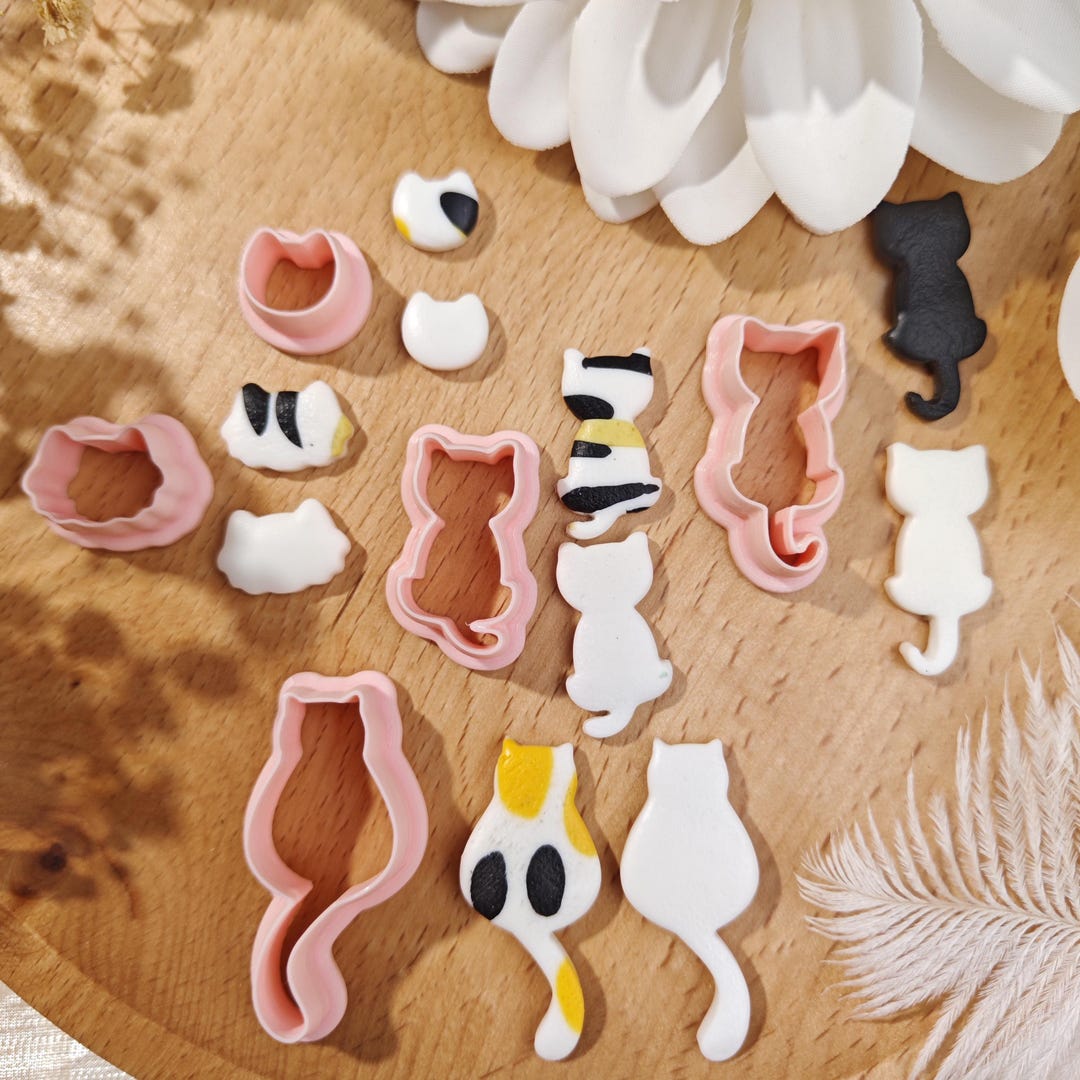 Cat Theme Polymer Clay Cutters, 3D Printed PLA Clay Tools, Eco-friendly ...