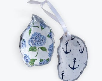 Oyster Shell Vanity Dish: Trinket, Ring Holder or Nautical Ornament