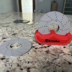 Car Brake Caliper and Rotor Coaster Set