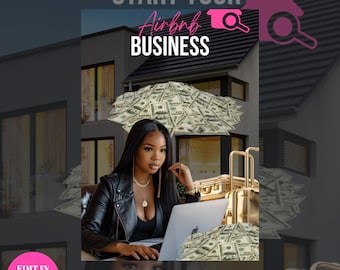 Starte dein Airbnb-Business | Schritt-für-Schritt-Anleitung | Kurzfristiges Verleih-Startup-Kit | Digitaler Download | Bearbeitbare Canva Airbnb | VRBO DFY