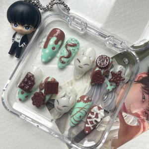 ENHYPEN Sunoo Handmade Press-On Nail Set