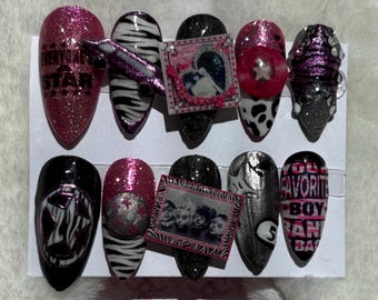 5SOS Everyone’s A Star Y2K Bling Handmade Press-On Nail Set