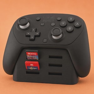 Nintendo Switch 2 Pro Controller Halter mit 6 Spielkarten Slots | Controller Stand & Spielhalter | Switch 2 Zubehör | Gamer Geschenk