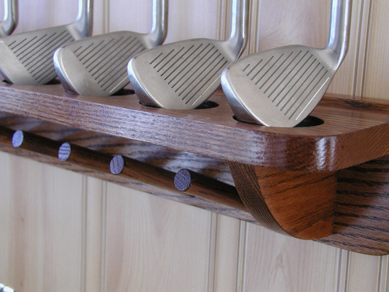 Golf Club putter Display Rack 8 club SolidRedOak Putters work Etsy
