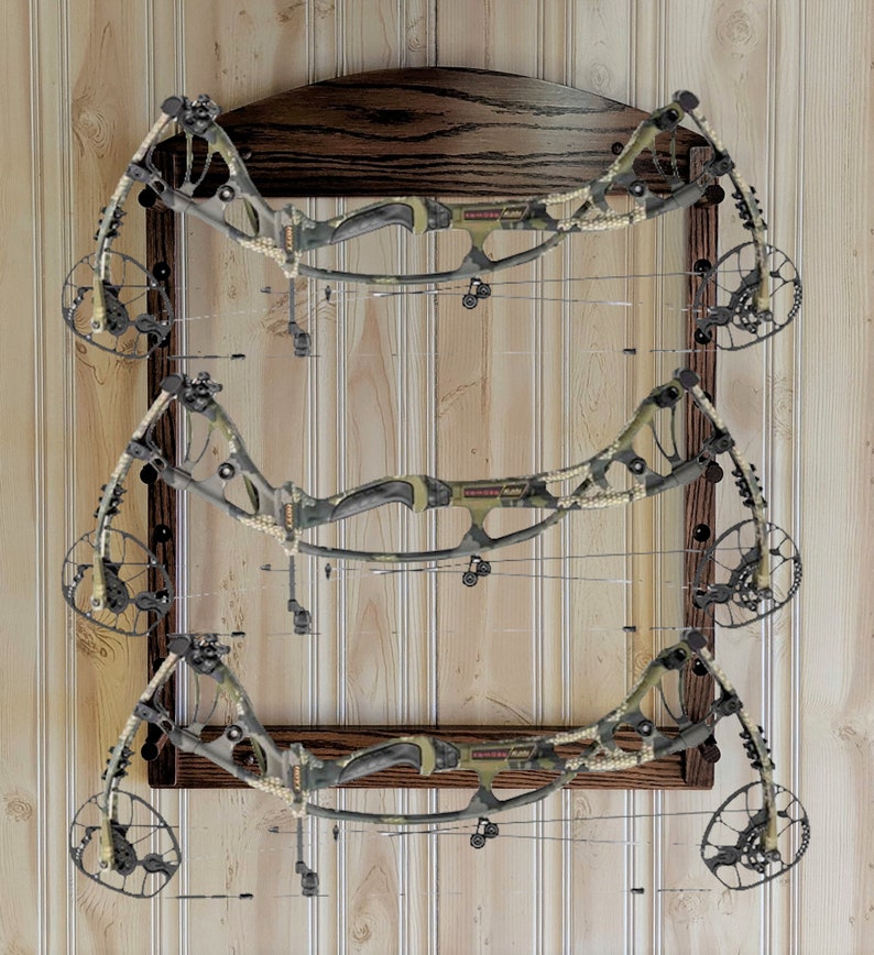 Compound Recurve Archery wall mount displaysolid oak. Etsy
