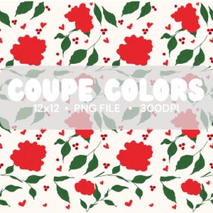 Red flowers seamless file 12x12