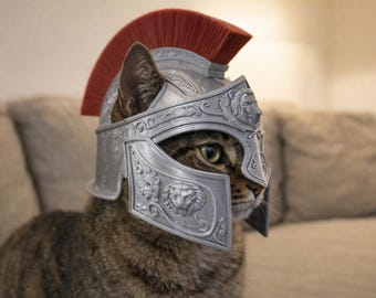 Gladiator Helmet Costume for Kitty, Cat, Dog, Pet