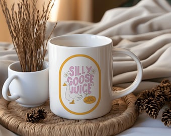 Silly Goose Juice Coffee Mug, 12oz Silly Goose Mug, Funny Coffee Mug, Meme Coffee Cup, Silly Goose Cup, Coffee Lover Gift, Silly Goose Cup