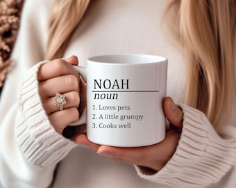 Custom Name Definition Mug, Personalize Name Coffee Mug With Custom Definition, Custom Name Mug, Name Meaning Mug, Funny Name Definition Cup