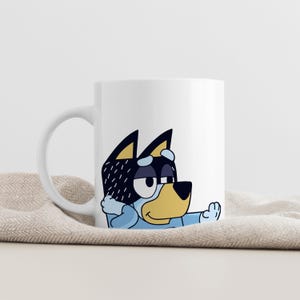 Bluey Cartoon Mug, Bandit Heeler Mug, Bluey's Father Mug, Cartoon Designed Cup, Funny Cartoon Cup, Father's day Gift, Gift For Him, Trendy