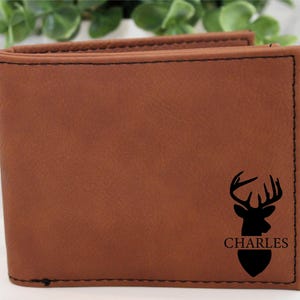 Cartera de piel vegana personalizada para hombre, cartera de polipiel personalizada, regalo de piel vegana, cartera grabada, cartera personalizada, cartera de regalo para hombre