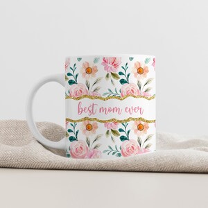Custom Name Coffee Mug, Personalized Floral Mug, Flower Design Mug, Custom Flower Mug, Aesthetic Floral Mug, Name Mug With Flowers, Trendy image 4