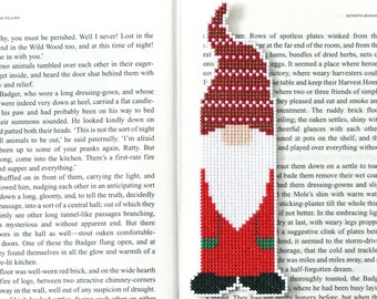Graham the gnome bookmark - cross stitch pattern - Instant download PDF