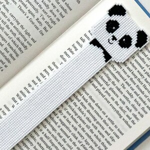 Panda Bookmark Cross Stitch Pattern -  Instant Download PDF