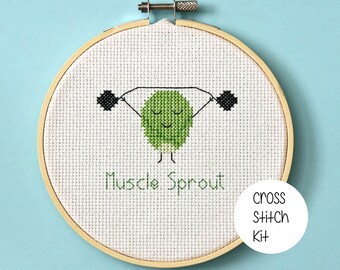 Muscle Sprout - counted cross stitch kit