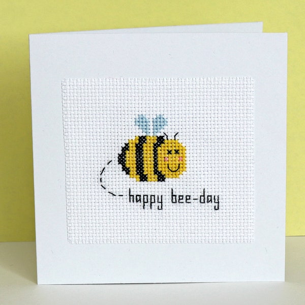 Happy bee-day - cross stitch pattern - Instant download PDF