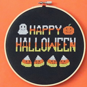 Happy Halloween - cross stitch pattern - Instant download PDF -