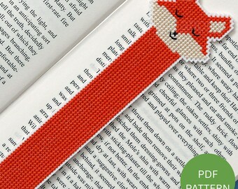 Fox Bookmark Cross Stitch Pattern -  Instant Download PDF