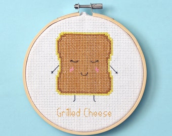 Grilled Cheese - cross stitch pattern - Instant download PDF