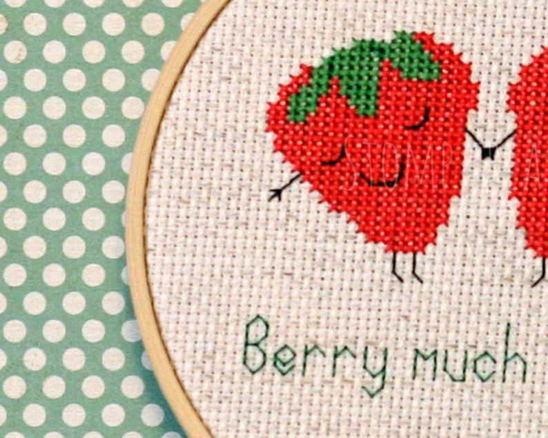 Strawberry Cross Stitch Pattern Instant Download PDF | Etsy