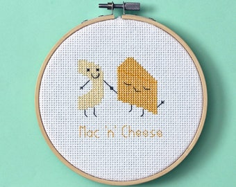 Mac 'n' Cheese - cross stitch pattern - Instant download PDF