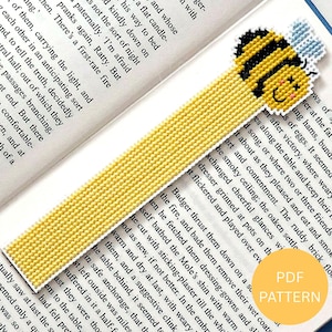 Bee Bookmark - Cross Stitch Pattern -  Instant Download PDF