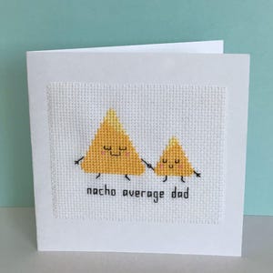 Nacho Dad Karte Kreuzstich Muster - Nacho Durchschnittlicher Vater - Instant Download PDF