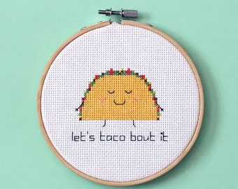 Let's taco bout it - cross stitch pattern - Instant download PDF