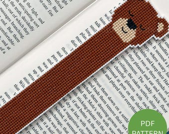 Bear Bookmark Cross Stitch Pattern -  Instant Download PDF