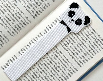 Panda bookmark - cross stitch pattern -  Instant download PDF