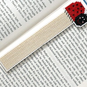 Ladybug bookmark - cross stitch pattern -  Instant download PDF