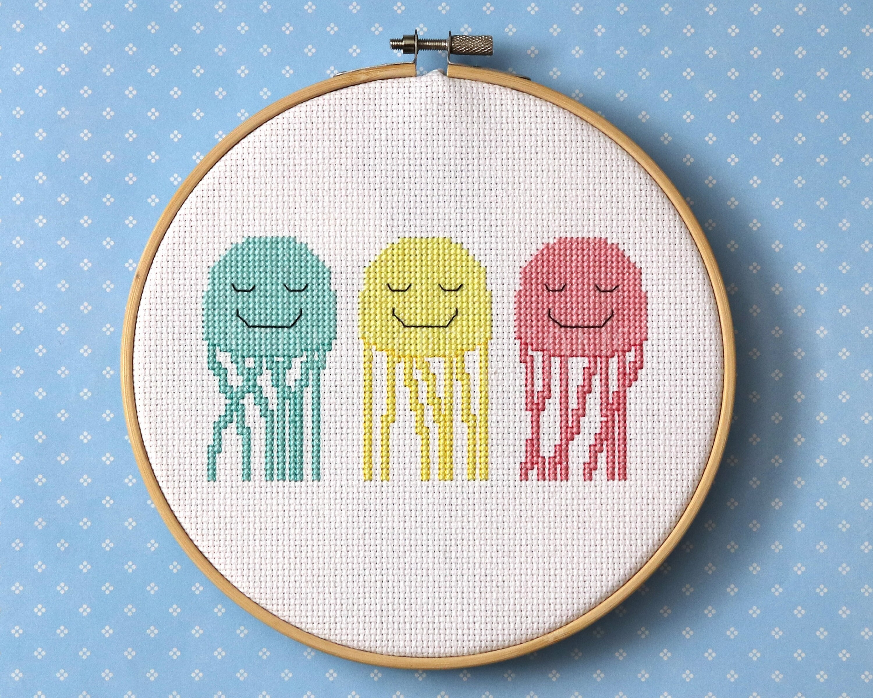 Jellyfish cross stitch pattern Instant download PDF cute Etsy
