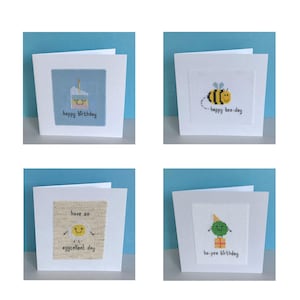Ensemble de motifs de point de croix pour cartes d'anniversaire - PDF à téléchargement immédiat
