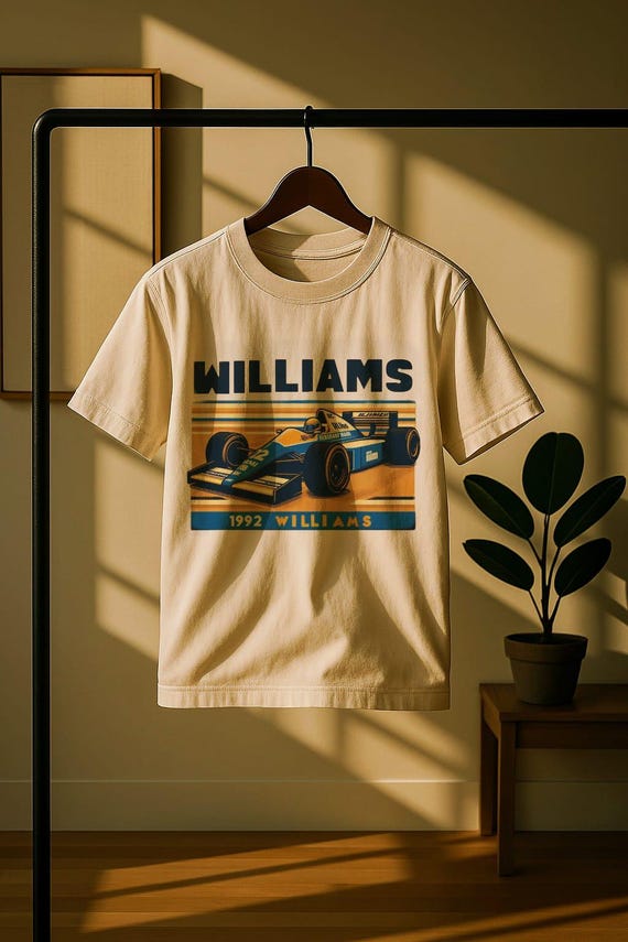 Vintage Racing Tee - Inspired by 1992 Williams, Car Enthusiast Gift, Unisex Cotton T-Shirt, Motorsport Apparel, Unique Vintage Style