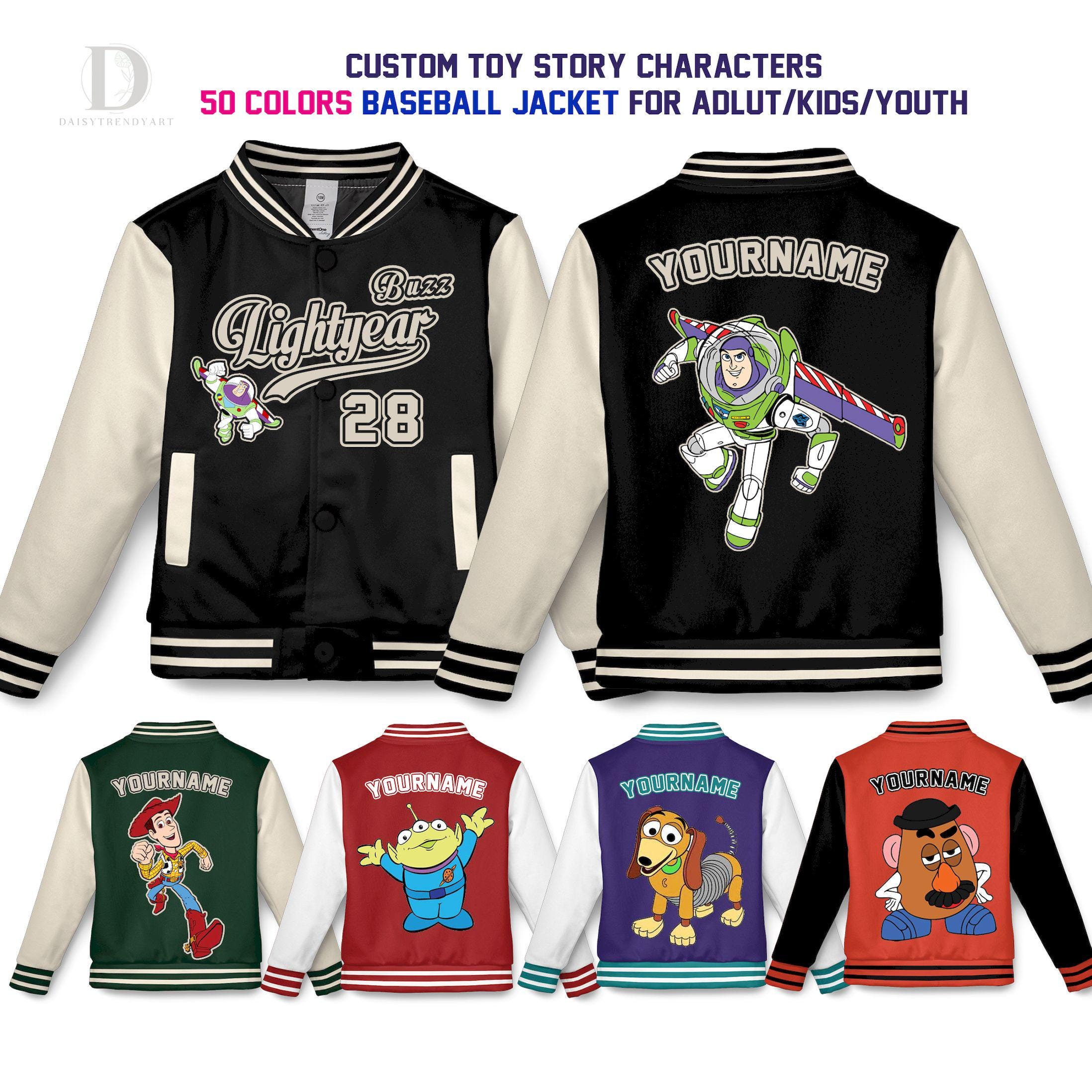 【to-y】 Custom Toy Story Varsity Jacket: Buzz Lightyear, Woody & Slinky