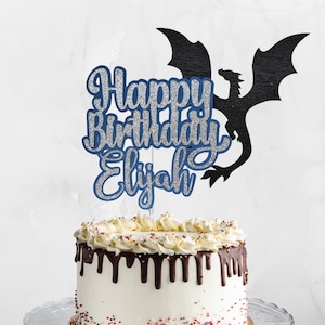 How to Train Your Dragon Inspired Cake topper, Custom Personalized Dragon Birthday Cake Topper, Dragon Theme Birthday Decorations