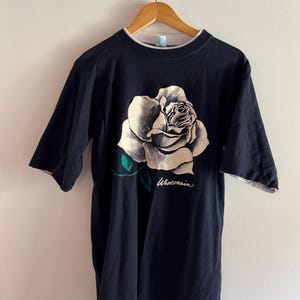 Vintage 1990s White Rose Wisconsin Tee | Rare Vintage Single Stitch Tshirt | Made in USA
