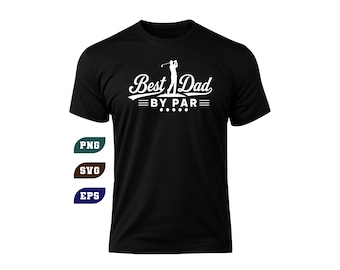 Golf Dad SVG Schnittdatei: Dad By Par Grafik (Digitaler Download)