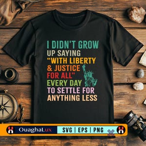 Liberty And Justice For All SVG PNG EPS Human Rights Equality Shirt Design Anti-Dei Resist Political Activist Cricut Cut File