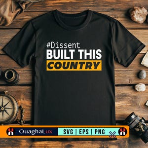 Dissent Built This Country Svg Anti Trump Quote Political Png Eps File Activist Protest Shirt Design Cricut Digital Download