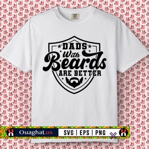 Funny Beard Dad SVG: Retro Father&#39;s Day Shirt Design (Digital Download