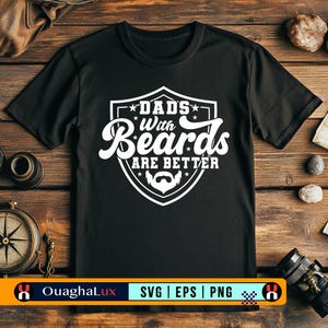 Funny Beard Dad SVG: Retro Father&#39;s Day Shirt Design (Digital Download