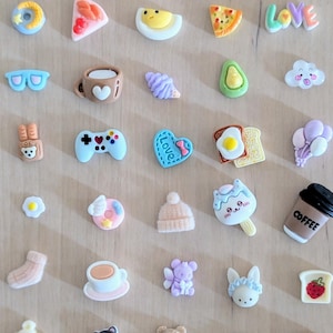 35 cute unique nail charms with 3D nail sticker, decoden charm, kawaii nail charms, Japanese nail charms, Korean nail charms, mix charms set