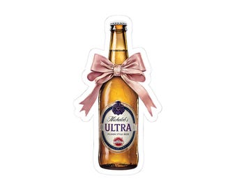 Ultra Beer Sticker Coquette Beer Bottle Stickers | Cute & Aesthetic Bow Design - Coors ...