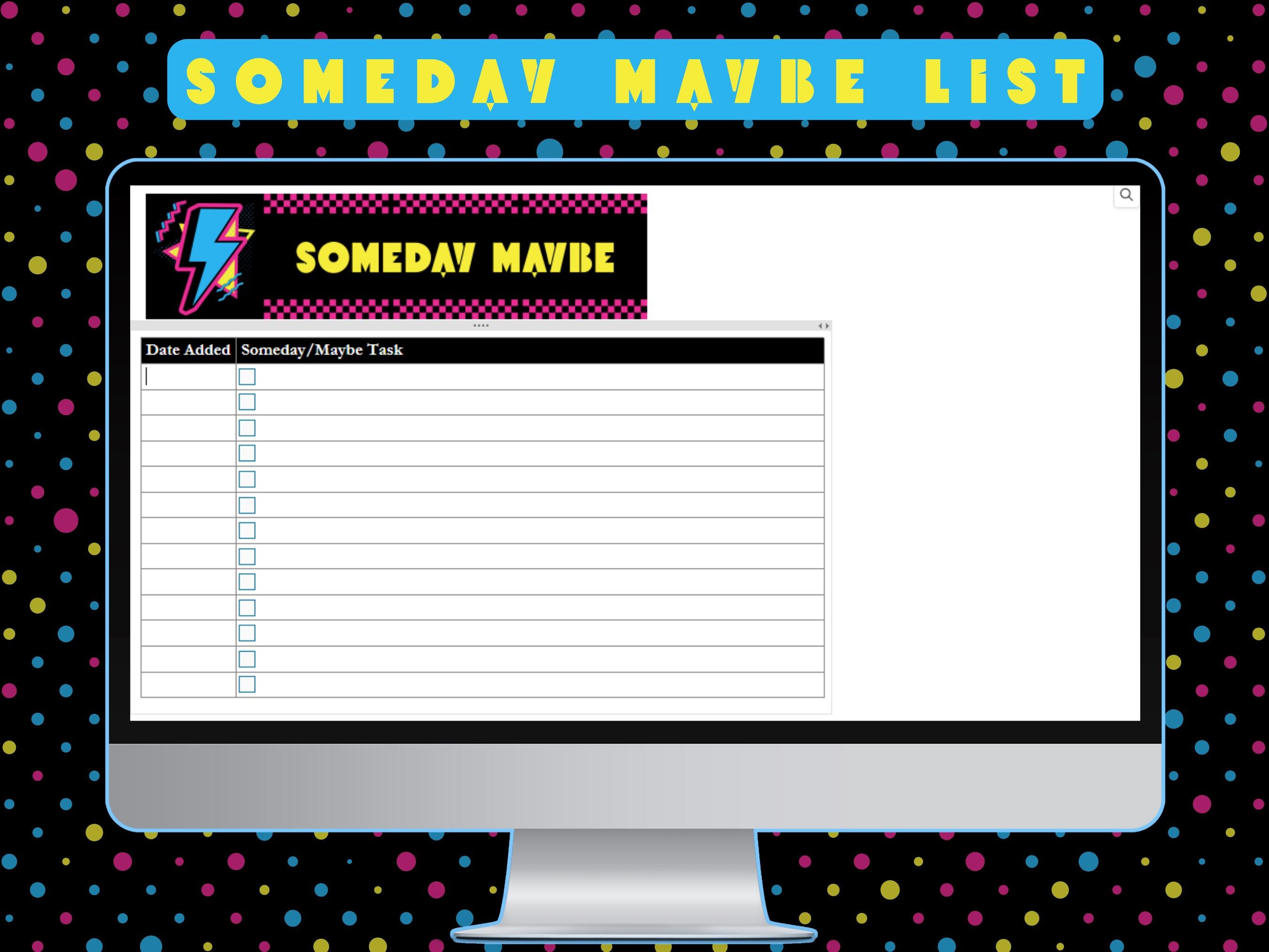 Retro Computer Task List Retro 90s Onenote Template for Work, Onenote Project Management, Task ...